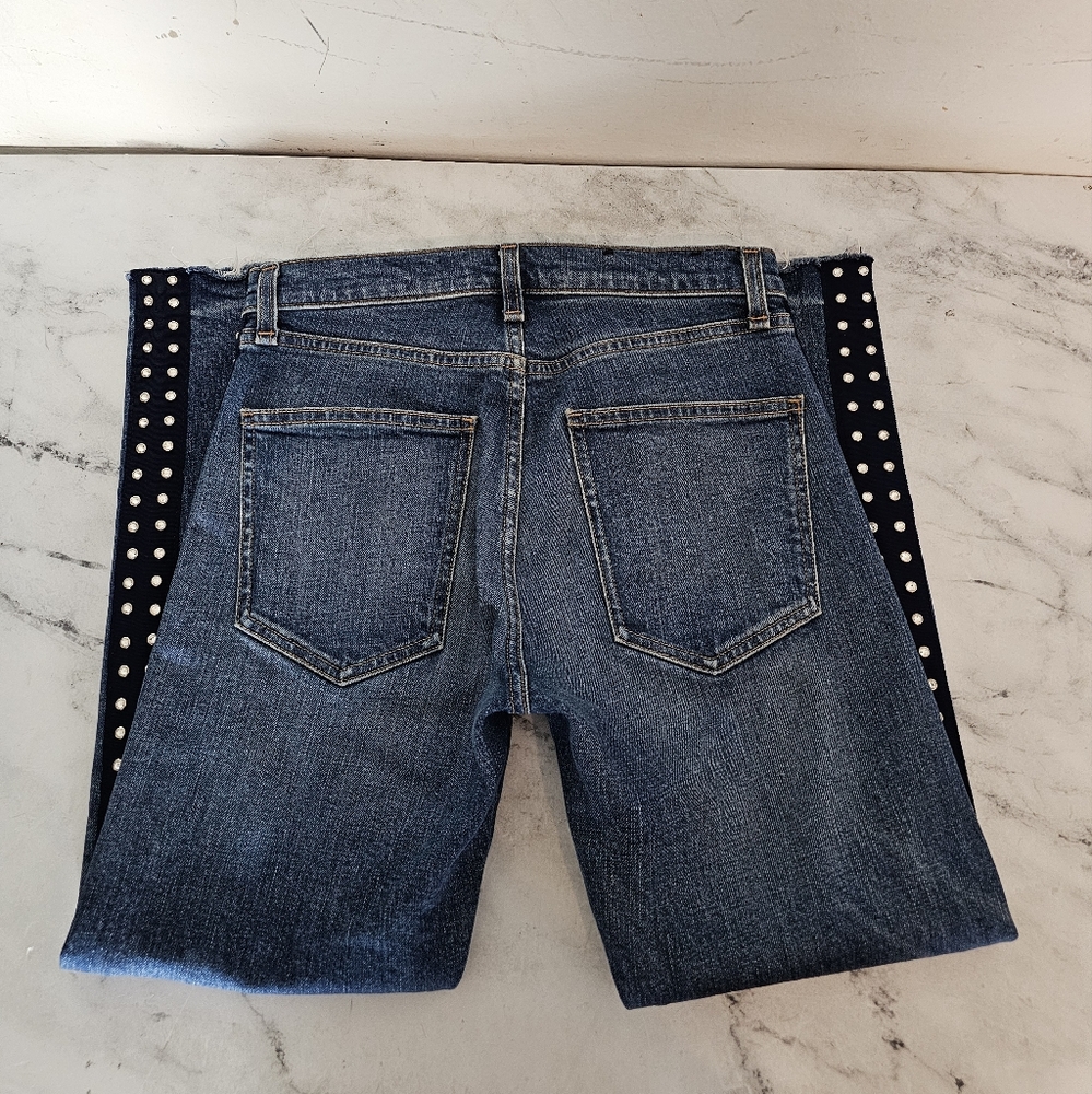 Veronica Beard INES 10.75" Girlfriend Blue Jeans 27 Preowned - Picture 4 of 10